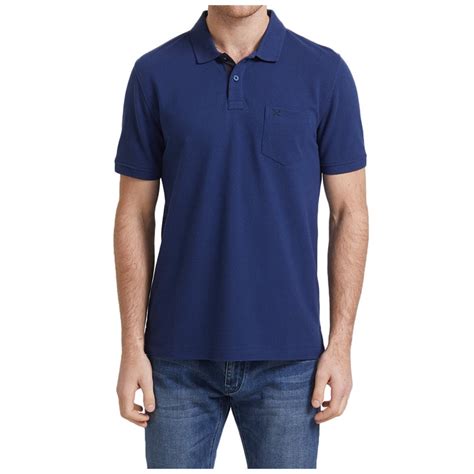 Striped Cotton Polo Shirt in Indigo 